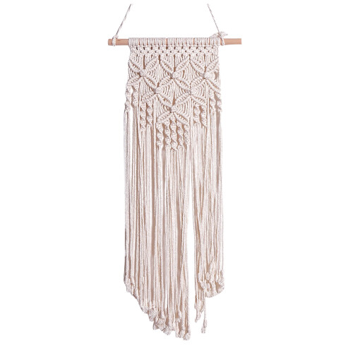 Boho macramé wandtapijt van handgemaakt katoen