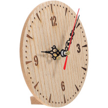 Horloge murale rétro en bois – 12 cm de diamètre