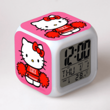 Réveil Hello Kitty LED avec veilleuse 7 couleurs