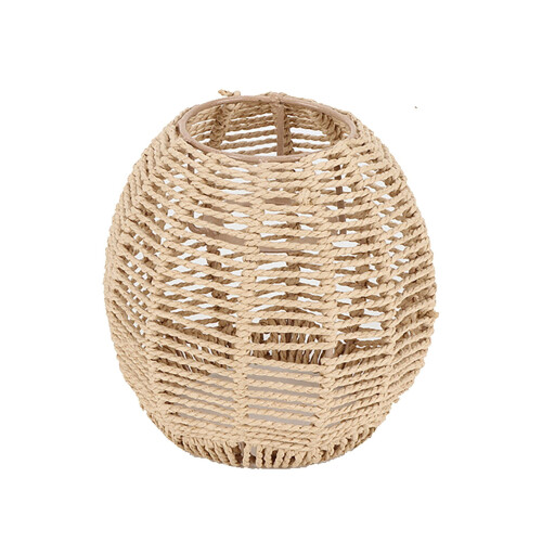 Abat-jour imitation rotin pour plafonnier E27