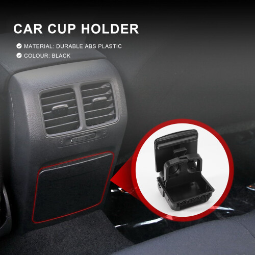 2018 Black Central Armrest Rear Cup Holder For  5  5 6 Rabbit 2