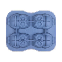 Moules en Silicone hibou à 4 cavités, de qualité-Bleu