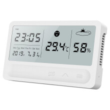 Horloge météo LCD avec indicateur de température et d'humidité