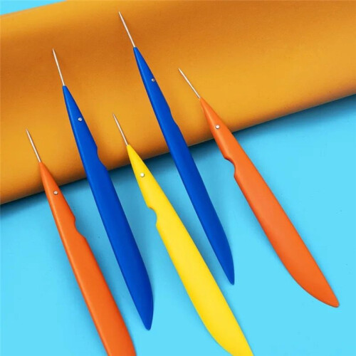 Multi-Functional Foldable Pottery Needle Steel Tool for Clay Sculpting Carving Cutting Throwing Modeling DIY Ceramics C 2