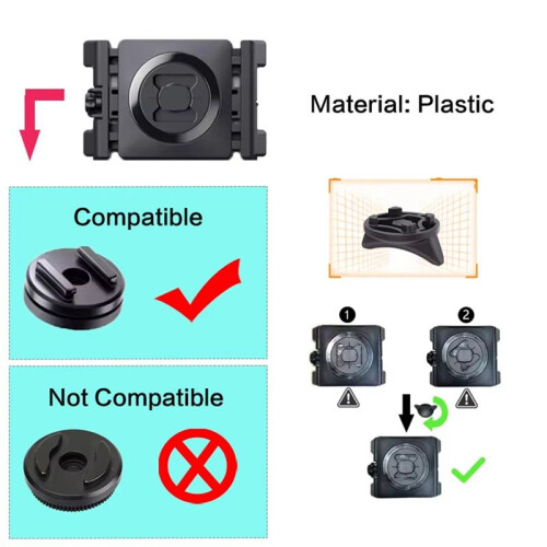 Motorcycle Back Clip Holder, Stretchable, Shockproof, Anti Slip, Fixed for Riding, Rotating, Locking Racket A 2