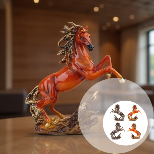 Creative Galloping Horse Statue Fine Resin Craft-75382HD left 2