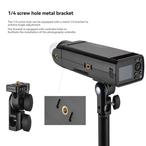 Camera Light Stand Adapter Mount Bracket with 1/4inch Screw for AD100Pro AD200 AD200PRO AD300PRO 2