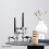 4X New Metal Molecular Structure Candle Holder Nordic Silver Home Decore Candelabra Triangle Candlestick Gift 1