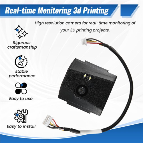 Camera Kit for FlashForge AD 5M/5M Pro Real- Monitoring High Hesolution Precise Monitor for FlashForge 3D Printer 2