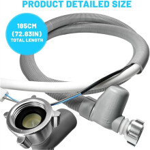2X Aquastop Inlet Hose Dishwasher 1.85m Universal, Water Hose for Dishwasher & Washing Machine with Water Stop, 3/4 Inch