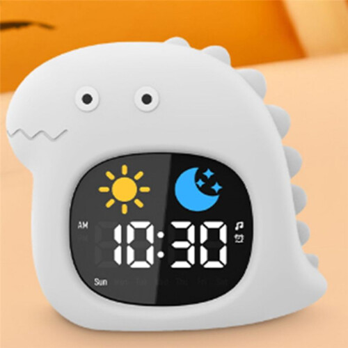 Animal-Shape Alarm Clock Pat Control Cute Sleep Training Clock Small Ornaments Light Adjustable Touch Night Light 1