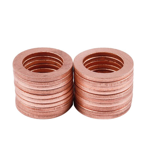 80Pcs 12mm x 18mm x 1.5mm Copper Flat Washer Ring Sealing Fitting 1
