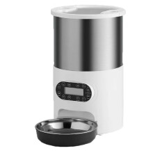 3L Automatic Cats Dispenser Cat Dog Food Feeder Single Stainless Steel Bowls Pets Feeding for Dry Foods