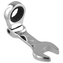 Short Handle Ratchet Wrench with Movable ,Quick Dual-Purpose Open End Wrench,Hardware Tool, Labor-Saving Wrench 17mm