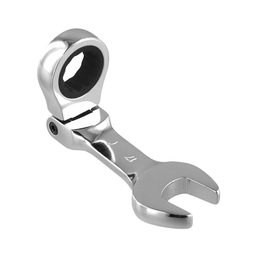 Short Handle Ratchet Wrench With Movable ,Quick Dual-Purpose Open End Wrench,Hardware Tool, Labor-Saving Wrench 17Mm 6033725987084