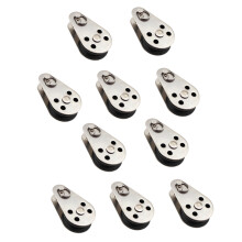 10PCS Stainless Steel M25 Pulley Block Hanging Wire Towing Wheel Lifting Wire Rope Cable Pulley Roller