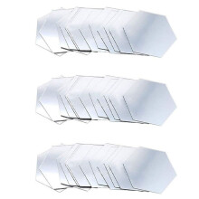 36X Mirror Wall Stickers Bedroom Living Room Detachable Waterproof Self-Adhesive DIY Wall Stickers (Silver)