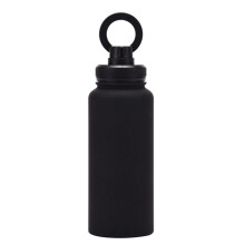 1L ThermosCup Cellphone Magnetic Stand Double Stainless Steel Portable Handle Protect Insulation and Cold Water Bottle,F