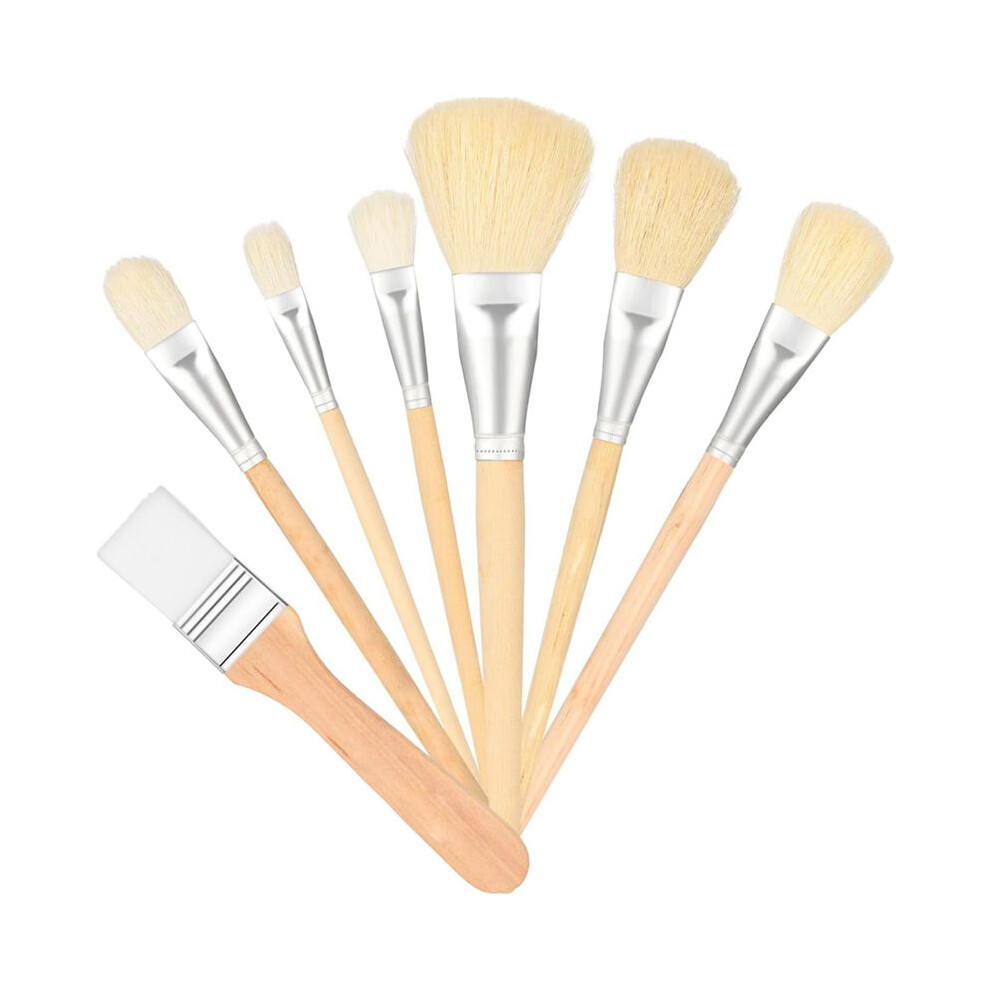 Acrylic Painting Mop Brushes, 7 Pieces Various Sizes Acrylic Painting Mixing Brushes for Acrylic Watercolor Oil Art