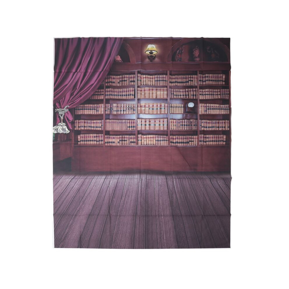 Vintage Library Books Wooden Floor Photography Backdrops Photo Props Studio Background 5X7ft 6031969040398