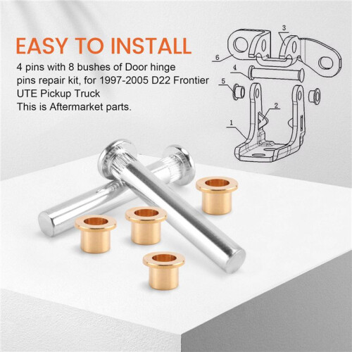 Door Hinge Pin & Bushing Kit Front for  1997 - 2005 2