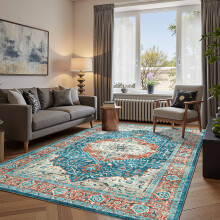 (Blue Traditional, 200 X 290 cm-Living Room Rug) Extra Large Rugs Traditional Carpets for Living Room Bedroom