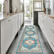 (Blue Traditional, 80 X 150 cm-Large Mat) Extra Large Rugs Traditional Carpets for Living Room Bedroom