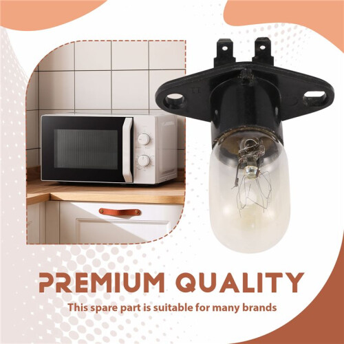 1Pc Microwave Oven Global Light Lamp Bulb Base Design 250V 2A Replacement Universal 2