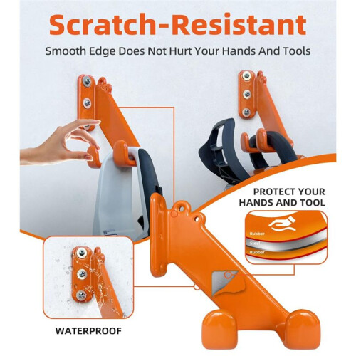 Chainsaw Hanger,2Pack Chainsaw Wall Mount,Chainsaw Holder,Garage Organization Garage Storage Shed Organizer Mount 1