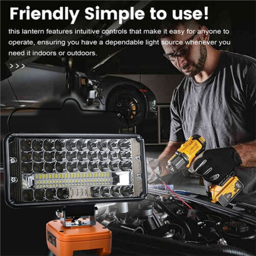 Led Light for  20V 4-Pin Battery 7 Inch Type-C Spotlight Outdoor Work Fish Work Light Handheld Emergency Tool Lamp 1