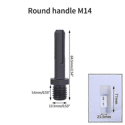 (Round handle M14) Diamond Core Bit Adapter M14 to SDS - Compatible with Electric and Hammer Drill Tools 1