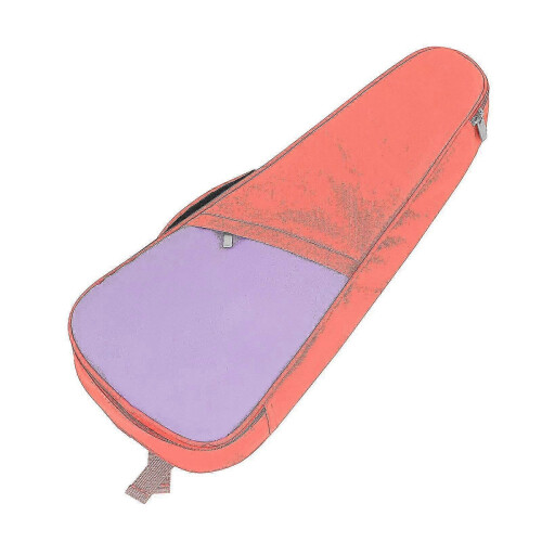 (Pink) Durable Cotton Ukulele Case Backpack - 23-Inch Fit with Thick Protective Padding 2