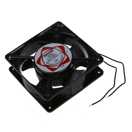 AC 220-240V 0.14A 120mmx120mm Metall Computer PC CPU Luefter Schwarz 1
