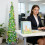 Artificial Tree 5 Ft Foldable Easter Decor Faux Tree with Colorful Glitter Circles for Home Room Party Holiday Spring 2
