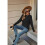Damen Casual Langarm Pullover Loose Strick Solid Pullover Pullover Jumper Tops Schwarz M 4