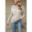 Damen Casual Langarm Pullover Loose Strick Solid Pullover Pullover Jumper Tops Hellgrau M 2