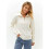 Women'S Sweaters Fall Winter Quarter Zip Casual Ribbed Cable Knit Pullover White One Size 2