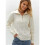 Women'S Sweaters Fall Winter Quarter Zip Casual Ribbed Cable Knit Pullover White One Size 6