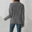 Damen Zopfmusterpullover Langarm V-Ausschnitt Pullover Tops Lässige Pullover Shirts Herbstmode Outfits Dunkelgrau XL 3