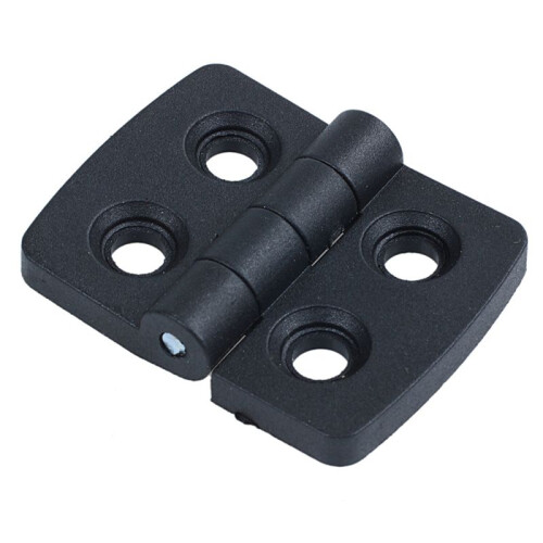 30Pcs Reinforced Black Plastic Door Hinges 40mm x 30mm 2