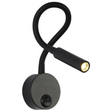 Lampe de lecture LED à col de cygne fixée au mur 3W