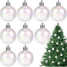 Clear Christmas Balls Plastic 12 pcs 2 inch