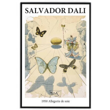 Salvador Dalí canvasprint, 16x24 inch, met zwarte lijst.