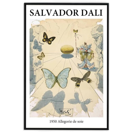 Εκτύπωση σε καμβά Salvador Dali 16x24 ίντσες με μαύρο πλαίσιο
