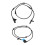2 Pcs ABS Wire Wheel Speed Sensor Brake Induction Wire Sensor, A & B 1