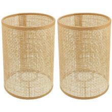 2 abat-jour en rotin tressé pour luminaires E14/E27