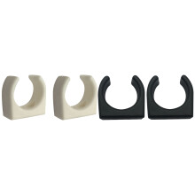 4Pcs Nylon Ladder Clip Boat Hook Clip for Size 1-1/4Inch Diameter Per Set UV Marine Accessories Yacht Boat,White & Black
