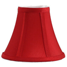 Abat-jour cloche en soie Urbanest rouge 3" x 6" x 5"
