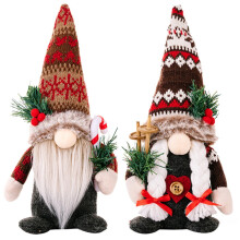 Décoration de Noël Gnome en tissu de 28 cm
