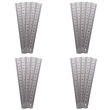 20 Pcs Dual Side Marked 15cm 6 Inch Stainless Steel Straight Ruler